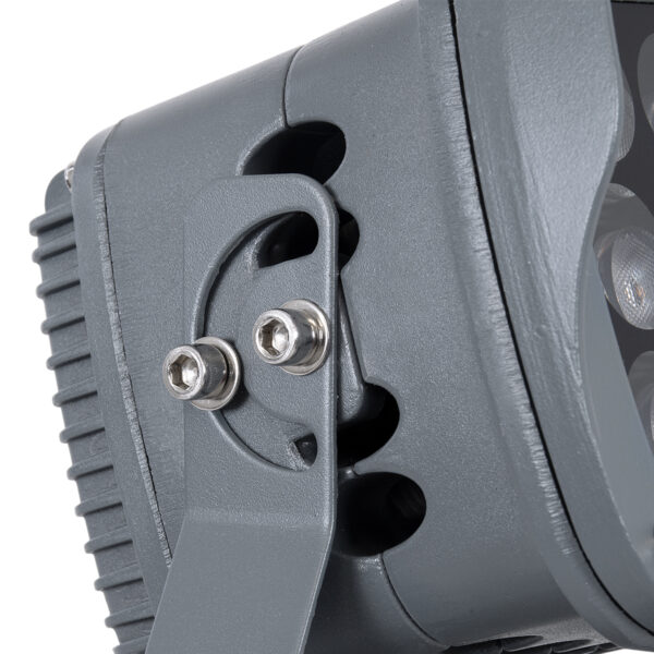 GloboStar® FLOOD-XENA 90120 Προβολέας Wall Washer με Αντιθαμβωτική Γρίλια για Φωτισμό Κτιρίων LED 12W 1260lm 10° AC 220-240V Αδιάβροχο IP65 Μ13.5 x Π11 x Υ15cm Αρχιτεκτονικό Πορτοκαλί 2200K – Γκρι Ανθρακί – 3 Χρόνια Εγγύηση