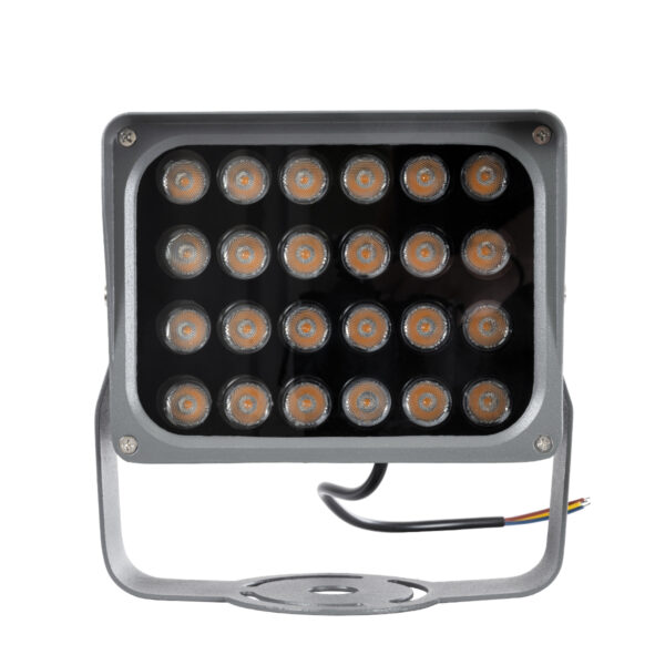 GloboStar® FLOOD-XENA 90127 Προβολέας Wall Washer με Αντιθαμβωτική Γρίλια για Φωτισμό Κτιρίων LED 24W 2520lm 10° AC 220-240V Αδιάβροχο IP65 Μ18 x Π13.5 x Υ18cm Αρχιτεκτονικό Πορτοκαλί 2200K – Γκρι Ανθρακί – 3 Χρόνια Εγγύηση