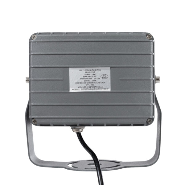 GloboStar® FLOOD-XENA 90127 Προβολέας Wall Washer με Αντιθαμβωτική Γρίλια για Φωτισμό Κτιρίων LED 24W 2520lm 10° AC 220-240V Αδιάβροχο IP65 Μ18 x Π13.5 x Υ18cm Αρχιτεκτονικό Πορτοκαλί 2200K – Γκρι Ανθρακί – 3 Χρόνια Εγγύηση