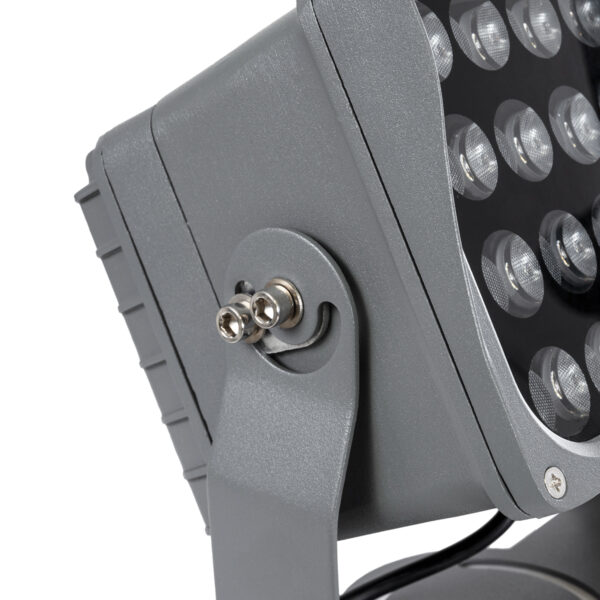 GloboStar® FLOOD-XENA 90127 Προβολέας Wall Washer με Αντιθαμβωτική Γρίλια για Φωτισμό Κτιρίων LED 24W 2520lm 10° AC 220-240V Αδιάβροχο IP65 Μ18 x Π13.5 x Υ18cm Αρχιτεκτονικό Πορτοκαλί 2200K – Γκρι Ανθρακί – 3 Χρόνια Εγγύηση