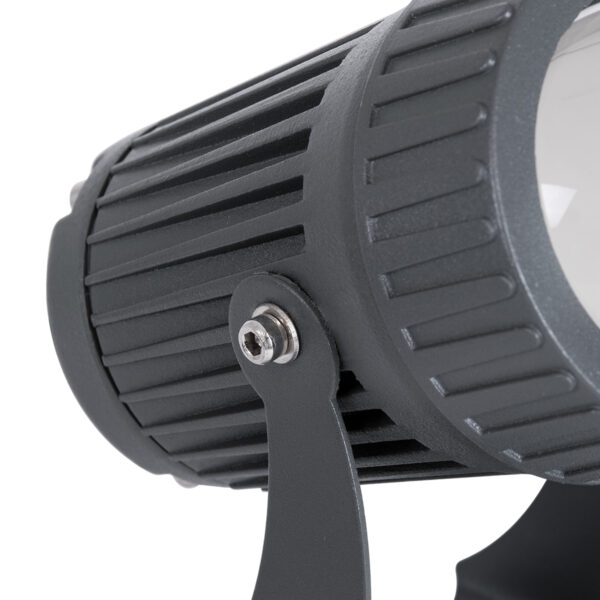 GloboStar® SPOT-FENIA 90134 Σποτ Φωτισμου Wall Washer LED 10W 1150lm 5° DC 24V Αδιάβροχο IP65 D7 x H12cm Φυσικό Λευκό 4000K – Γκρι Ανθρακί – 3 Years Warranty