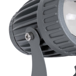 GloboStar® SPOT-FENIA 90137 Σποτ Φωτισμου Wall Washer LED 10W 1000lm 5° DC 24V DMX512 Αδιάβροχο IP65 D7 x H12cm RGB – Γκρι Ανθρακί – 3 Years Warranty