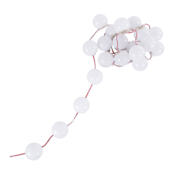 GloboStar® S-90138 Facade Module Chain String with 20 Spots – Αλυσίδα Γιρλάντα με 20 Σποτ LED SMD 3535 15W 20LED 20PIXEL 1200lm 240° DC 12V IP67 Θερμό Λευκό 2700K – Λευκό Σώμα – Μ200 x Π5 x Υ5cm