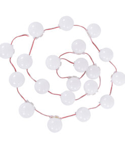 GloboStar® 90259 Digital Pixel Addressable Facade Module Chain String with 20 Spots – Ψηφιακή Αλυσίδα Γιρλάντα με 20 Σποτ LED SMD 3535 15W 20LED 20PIXEL SPI/TTL Protocol IC UCS512B 1200lm 240° DC 12V IP67 Θερμό Λευκό 2700K – Λευκό Σώμα – Μ200 x Π5 x Υ5cm