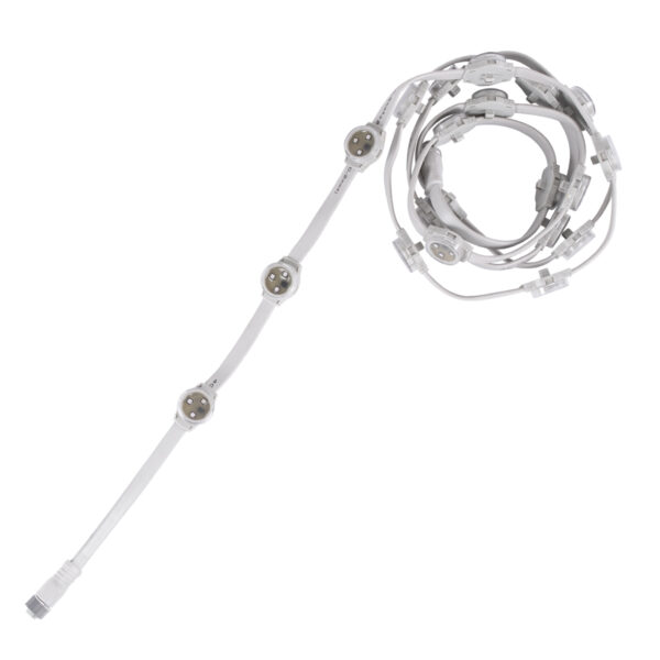 GloboStar® 90140 Digital Pixel Addressable Facade Module Chain String with 20 Spots – Ψηφιακή Αλυσίδα Γιρλάντα με 20 Σποτ LED SMD 3535 15W 20LED 20PIXEL SPI/TTL Protocol IC UCS512B 900lm 120° DC 12V IP67 RGB – Λευκό Σώμα – Μ232 x Π2.5 x Υ1.5cm