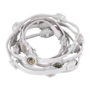 GloboStar® 90140 Digital Pixel Addressable Facade Module Chain String with 20 Spots – Ψηφιακή Αλυσίδα Γιρλάντα με 20 Σποτ LED SMD 3535 15W 20LED 20PIXEL SPI/TTL Protocol IC UCS512B 900lm 120° DC 12V IP67 RGB – Λευκό Σώμα – Μ232 x Π2.5 x Υ1.5cm