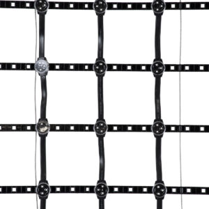 GloboStar® 90141 Digital Pixel Addressable Facade Soft Net Panel – Ψηφιακό Εύκαμπτο Δίχτυ Πάνελ Πρόσοψης Κτιρίων LED SMD 3535 75W/m2 100LED/m2 100PIXEL/m2 SPI/TTL Protocol IC UCS512B 4500lm/m2 120° DC 12V IP67 RGB – Μαύρο Σώμα – Μ100 x Π100 x Υ1.7cm