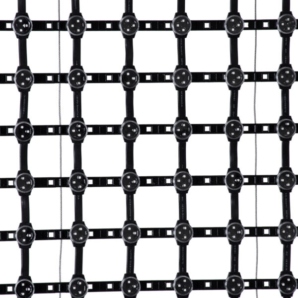 GloboStar® 90142 Digital Pixel Addressable Facade Soft Net Panel – Ψηφιακό Εύκαμπτο Δίχτυ Πάνελ Πρόσοψης Κτιρίων LED SMD 3535 192W/m2 256LED/m2 256PIXEL/m2 SPI/TTL Protocol IC UCS512B 11520lm/m2 120° DC 12V IP67 RGB – Μαύρο Σώμα – Μ100 x Π100 x Υ1.7cm