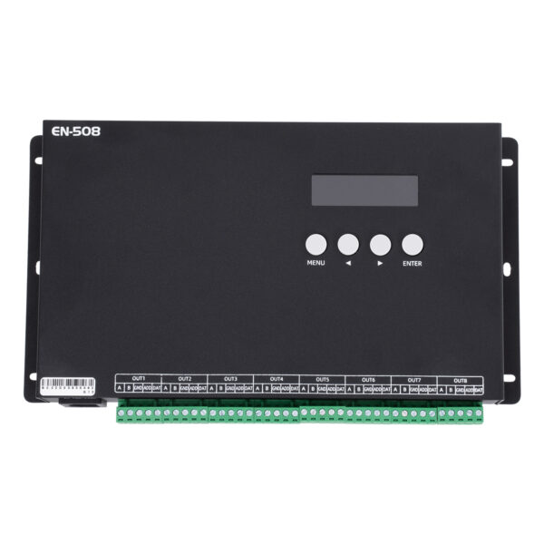 GloboStar® 90144 SEEKWAY EN-508 – Professional Channel Controller – Full Colour LED Digital SPI Pixel ONLINE Control System – Κεντρικός & Slave Controller Καναλιών Εξόδου για Ψηφιακά Προϊόντα LED Digital Pixel TTL & DMX512 – Single Colour & RGB & RGBW – Synchronous & Asynchronous – 3 Χρόνια Εγγύηση