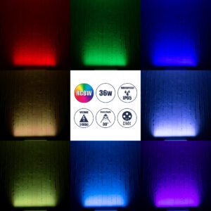 GloboStar® WASHER-GAIA 90185 Μπάρα Φωτισμού Wall Washer LED 36W 3780lm 30° DC 24V Αδιάβροχο IP65 Μ100 x Π4 x Υ5cm Πολύχρωμο RGBW DMX512 – Γκρι Ανθρακί – 3 Χρόνια Εγγύηση