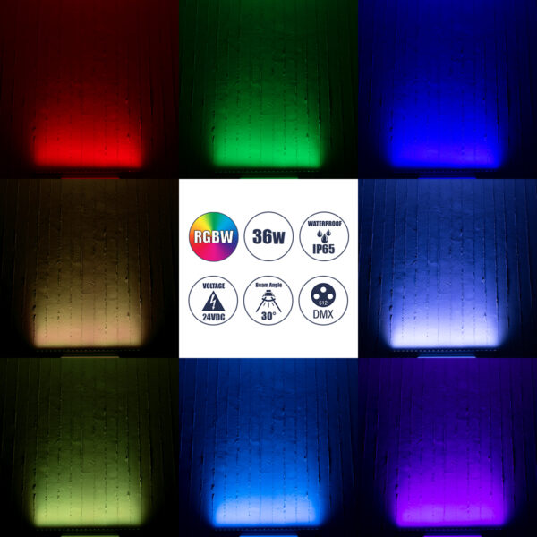GloboStar® WASHER-GAIA 90185 Μπάρα Φωτισμού Wall Washer LED 36W 3780lm 30° DC 24V Αδιάβροχο IP65 Μ100 x Π4 x Υ5cm Πολύχρωμο RGBW DMX512 – Γκρι Ανθρακί – 3 Χρόνια Εγγύηση