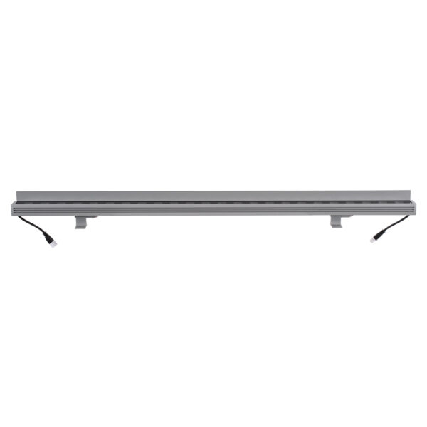 GloboStar® WASHER-FAIA 90186 Μπάρα Φωτισμού Wall Washer με Αντιθαμβωτική Γρίλια LED 24W 2040lm 15° DC 24V Αδιάβροχο IP65 L100 x W4 x H5.5cm Θερμό Λευκό 2700K – Ασημί – 3 Years Warranty