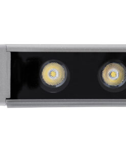 GloboStar® WASHER-FAIA 90187 Μπάρα Φωτισμού Wall Washer με Αντιθαμβωτική Γρίλια LED 24W 2280lm 15° DC 24V Αδιάβροχο IP65 L100 x W4 x H5.5cm Φυσικό Λευκό 4500K – Ασημί – 3 Years Warranty