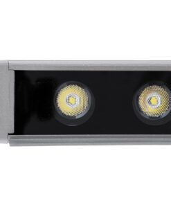 GloboStar® WASHER-FAIA 90188 Μπάρα Φωτισμού Wall Washer με Αντιθαμβωτική Γρίλια LED 24W 2400lm 15° DC 24V Αδιάβροχο IP65 L100 x W4 x H5.5cm Ψυχρό Λευκό 6000K – Ασημί – 3 Years Warranty