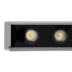 GloboStar® WASHER-FAIA 90188 Μπάρα Φωτισμού Wall Washer με Αντιθαμβωτική Γρίλια LED 24W 2400lm 15° DC 24V Αδιάβροχο IP65 L100 x W4 x H5.5cm Ψυχρό Λευκό 6000K – Ασημί – 3 Years Warranty
