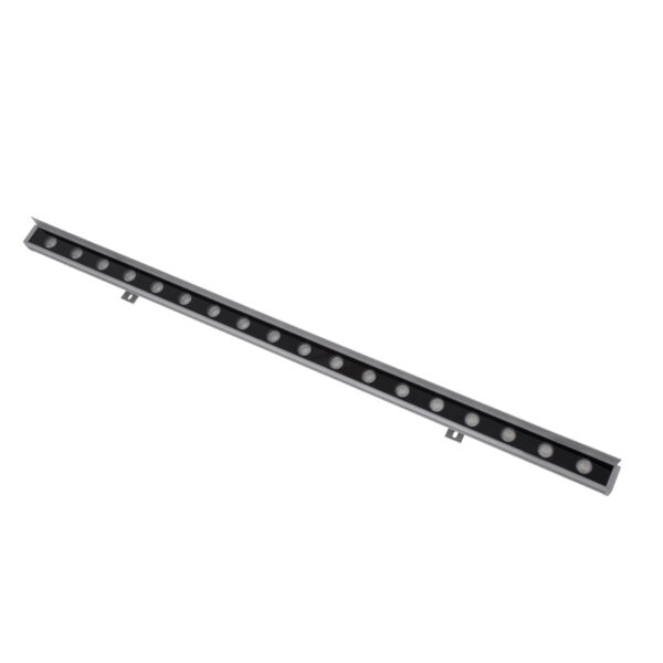 GloboStar® WASHER-FAIA 90189 Μπάρα Φωτισμού Wall Washer με Αντιθαμβωτική Γρίλια LED 24W 2040lm 15° DC 24V Αδιάβροχο IP65 L100 x W4 x H5.5cm RGBW DMX512 – Ασημί – 3 Years Warranty