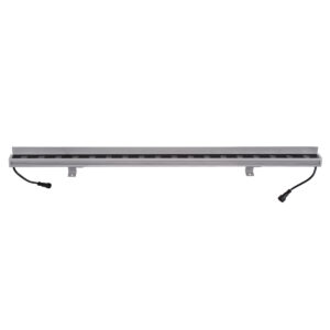 GloboStar® WASHER-FAIA 90189 Μπάρα Φωτισμού Wall Washer με Αντιθαμβωτική Γρίλια LED 24W 2040lm 15° DC 24V Αδιάβροχο IP65 L100 x W4 x H5.5cm RGBW DMX512 – Ασημί – 3 Years Warranty