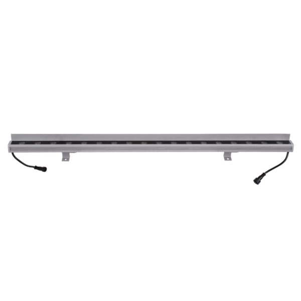 GloboStar® WASHER-FAIA 90189 Μπάρα Φωτισμού Wall Washer με Αντιθαμβωτική Γρίλια LED 24W 2040lm 15° DC 24V Αδιάβροχο IP65 L100 x W4 x H5.5cm RGBW DMX512 – Ασημί – 3 Years Warranty