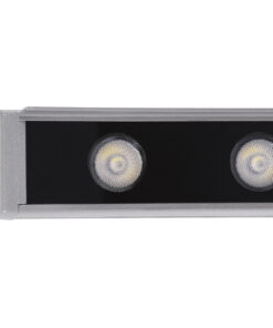 GloboStar® WASHER-FAIA 90189 Μπάρα Φωτισμού Wall Washer με Αντιθαμβωτική Γρίλια LED 24W 2040lm 15° DC 24V Αδιάβροχο IP65 L100 x W4 x H5.5cm RGBW DMX512 – Ασημί – 3 Years Warranty