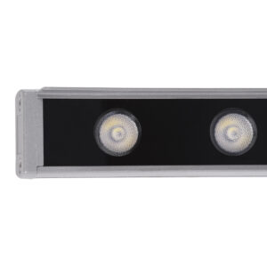 GloboStar® WASHER-FAIA 90189 Μπάρα Φωτισμού Wall Washer με Αντιθαμβωτική Γρίλια LED 24W 2040lm 15° DC 24V Αδιάβροχο IP65 L100 x W4 x H5.5cm RGBW DMX512 – Ασημί – 3 Years Warranty