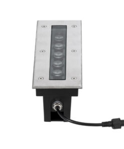 GloboStar® UNDERGROUND-REMVI 90190 Χωνευτό Φωτιστικό Wall Washer Δαπέδου LED 9W 810lm 10° DC 24V Αδιάβροχο IP68 L30 x W9 x H8.5cm Θερμό Λευκό 2700K – Ανοξείδωτο Ατσάλι – 3 Years Warranty