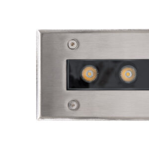 GloboStar® UNDERGROUND-REMVI 90190 Χωνευτό Φωτιστικό Wall Washer Δαπέδου LED 9W 810lm 10° DC 24V Αδιάβροχο IP68 L30 x W9 x H8.5cm Θερμό Λευκό 2700K – Ανοξείδωτο Ατσάλι – 3 Years Warranty