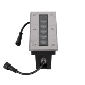 GloboStar® UNDERGROUND-REMVI 90191 Χωνευτό Φωτιστικό Wall Washer Δαπέδου LED 9W 765lm 10° DC 24V Αδιάβροχο IP68 L30 x W9 x H8.5cm RGBW DMX512 – Ανοξείδωτο Ατσάλι – 3 Years Warranty