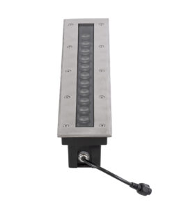 GloboStar® UNDERGROUND-REMVI 90192 Χωνευτό Φωτιστικό Wall Washer Δαπέδου LED 12W 1080lm 10° DC 24V Αδιάβροχο IP68 L50 x W7.4 x H7cm Θερμό Λευκό 2700K – Ανοξείδωτο Ατσάλι – 3 Years Warranty