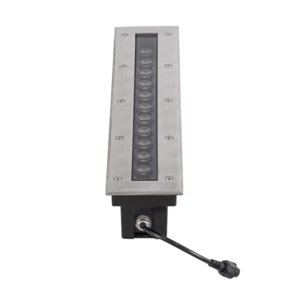 GloboStar® UNDERGROUND-REMVI 90192 Χωνευτό Φωτιστικό Wall Washer Δαπέδου LED 12W 1080lm 10° DC 24V Αδιάβροχο IP68 L50 x W7.4 x H7cm Θερμό Λευκό 2700K – Ανοξείδωτο Ατσάλι – 3 Years Warranty