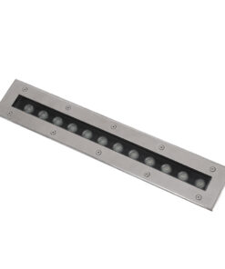 GloboStar® UNDERGROUND-REMVI 90193 Χωνευτό Φωτιστικό Wall Washer Δαπέδου LED 12W 1020lm 10° DC 24V Αδιάβροχο IP68 L50 x W9 x H7.2cm RGBW DMX512 – Ανοξείδωτο Ατσάλι – 3 Years Warranty