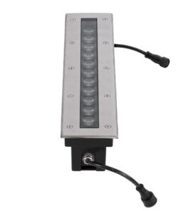 GloboStar® UNDERGROUND-REMVI 90193 Χωνευτό Φωτιστικό Wall Washer Δαπέδου LED 12W 1020lm 10° DC 24V Αδιάβροχο IP68 L50 x W9 x H7.2cm RGBW DMX512 – Ανοξείδωτο Ατσάλι – 3 Years Warranty