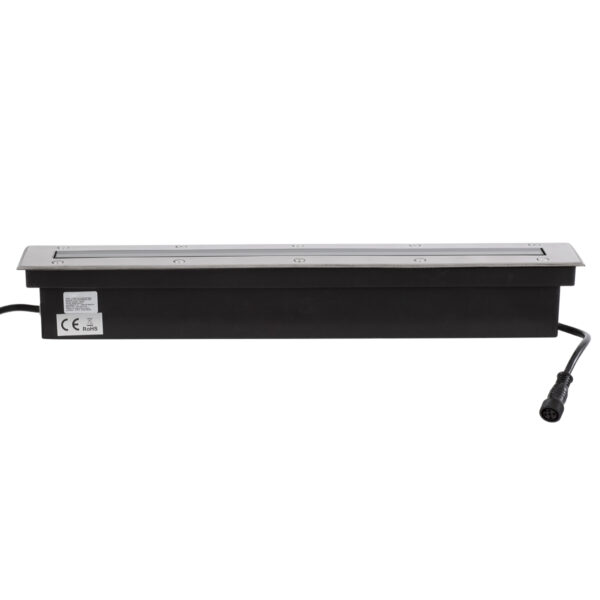GloboStar® UNDERGROUND-REMVI 90193 Χωνευτό Φωτιστικό Wall Washer Δαπέδου LED 12W 1020lm 10° DC 24V Αδιάβροχο IP68 L50 x W9 x H7.2cm RGBW DMX512 – Ανοξείδωτο Ατσάλι – 3 Years Warranty