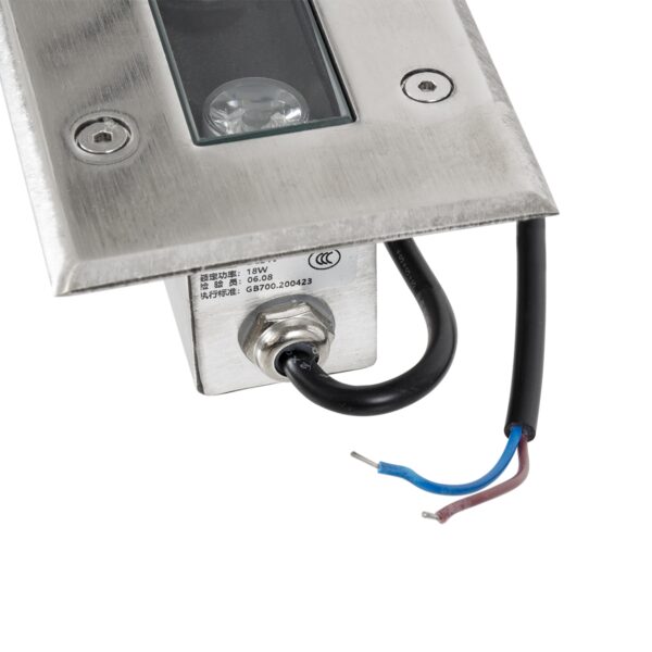 GloboStar® UNDERGROUND-REMVI 90194-R Χωνευτό Φωτιστικό Wall Washer Δαπέδου LED 18W 1440lm 10° DC 24V Αδιάβροχο IP68 L100 x W9 x H7.2cm Κόκκινο – Ανοξείδωτο Ατσάλι – 3 Years Warranty