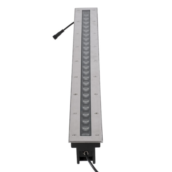 GloboStar® UNDERGROUND-REMVI 90195 Χωνευτό Φωτιστικό Wall Washer Δαπέδου LED 24W 2040lm 10° DC 24V Αδιάβροχο IP68 L100 x W9 x H7.2cm RGBW DMX512 – Ανοξείδωτο Ατσάλι – 3 Years Warranty
