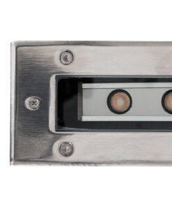 GloboStar® UNDERGROUND-PASSAGGIO 90196 Χωνευτό Φωτιστικό Wall Washer Δαπέδου LED 24W 2160lm 10° DC 24V Αδιάβροχο IP68 με Ρυθμιζόμενη Γωνία Φωτισμού L108 x W9 x H7.5cm Θερμό Λευκό 2700K – Ανοξείδωτο Ατσάλι – 3 Years Warranty