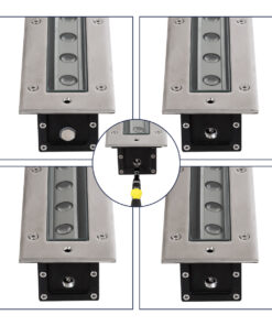 GloboStar® UNDERGROUND-PASSAGGIO 90196 Χωνευτό Φωτιστικό Wall Washer Δαπέδου LED 24W 2160lm 10° DC 24V Αδιάβροχο IP68 με Ρυθμιζόμενη Γωνία Φωτισμού L108 x W9 x H7.5cm Θερμό Λευκό 2700K – Ανοξείδωτο Ατσάλι – 3 Years Warranty