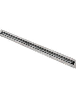 GloboStar® UNDERGROUND-PASSAGGIO 90197 Χωνευτό Φωτιστικό Wall Washer Δαπέδου LED 24W 2040lm 10° DC 24V Αδιάβροχο IP68 με Ρυθμιζόμενη Γωνία Φωτισμού L108 x W9 x H7.5cm RGBW DMX512 – Ανοξείδωτο Ατσάλι – 3 Years Warranty