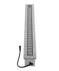 GloboStar® UNDERGROUND-PASSAGGIO 90197 Χωνευτό Φωτιστικό Wall Washer Δαπέδου LED 24W 2040lm 10° DC 24V Αδιάβροχο IP68 με Ρυθμιζόμενη Γωνία Φωτισμού L108 x W9 x H7.5cm RGBW DMX512 – Ανοξείδωτο Ατσάλι – 3 Years Warranty