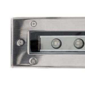 GloboStar® UNDERGROUND-PASSAGGIO 90197 Χωνευτό Φωτιστικό Wall Washer Δαπέδου LED 24W 2040lm 10° DC 24V Αδιάβροχο IP68 με Ρυθμιζόμενη Γωνία Φωτισμού L108 x W9 x H7.5cm RGBW DMX512 – Ανοξείδωτο Ατσάλι – 3 Years Warranty