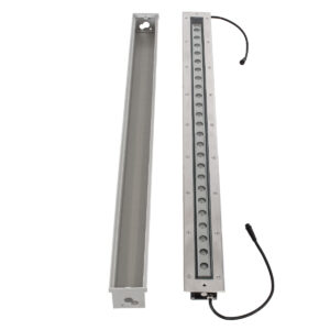 GloboStar® UNDERGROUND-PASSAGGIO 90197 Χωνευτό Φωτιστικό Wall Washer Δαπέδου LED 24W 2040lm 10° DC 24V Αδιάβροχο IP68 με Ρυθμιζόμενη Γωνία Φωτισμού L108 x W9 x H7.5cm RGBW DMX512 – Ανοξείδωτο Ατσάλι – 3 Years Warranty