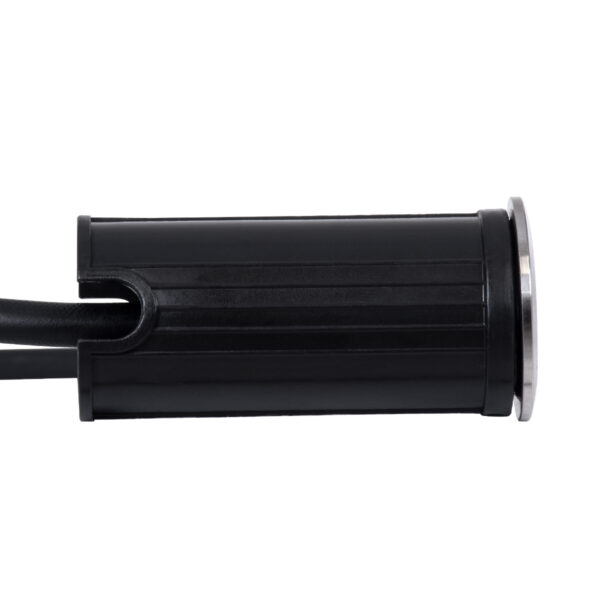 GloboStar® UNDERGROUND-GENA 90199 Χωνευτό Φωτιστικό Σποτ Δαπέδου LED 1W 80lm 5° DC 24V Αδιάβροχο IP68 Φ3 x Υ6cm Μπλε – Ανοξείδωτο Ατσάλι – 3 Years Warranty