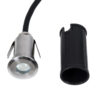 GloboStar® UNDERGROUND-GENA 90199 Χωνευτό Φωτιστικό Σποτ Δαπέδου LED 1W 80lm 5° DC 24V Αδιάβροχο IP68 Φ3 x Υ6cm Μπλε – Ανοξείδωτο Ατσάλι – 3 Years Warranty