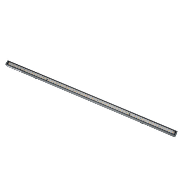 GloboStar® DIGI-BAR 90209 Ψηφιακή Μπάρα Φωτισμού Wall Washer Digital Pixel Facade Tuber Bar LED 12W 840lm 90° DC 24V Αδιάβροχο IP65 L100 x W3.2 x H3cm Θερμό Λευκό 2700K DMX512 – Ασημί με Διάφανο Κάλυμμα – 3 Years Warranty