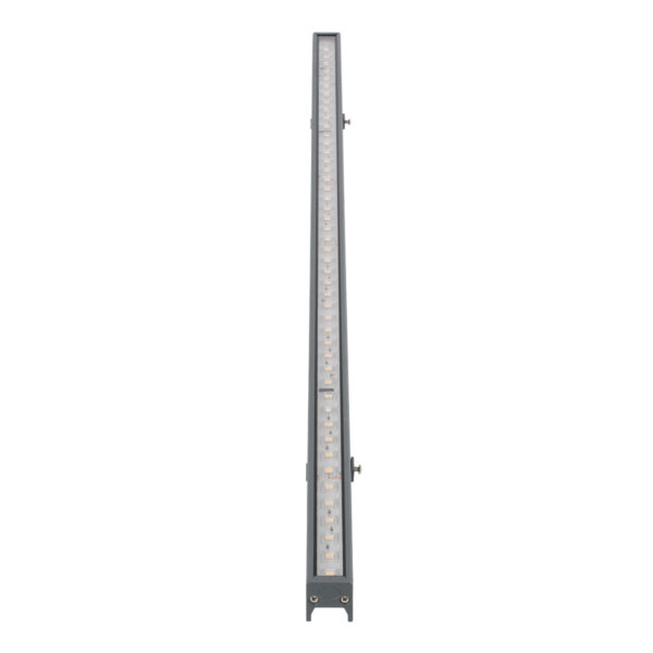 GloboStar® DIGI-BAR 90209 Ψηφιακή Μπάρα Φωτισμού Wall Washer Digital Pixel Facade Tuber Bar LED 12W 840lm 90° DC 24V Αδιάβροχο IP65 L100 x W3.2 x H3cm Θερμό Λευκό 2700K DMX512 – Ασημί με Διάφανο Κάλυμμα – 3 Years Warranty