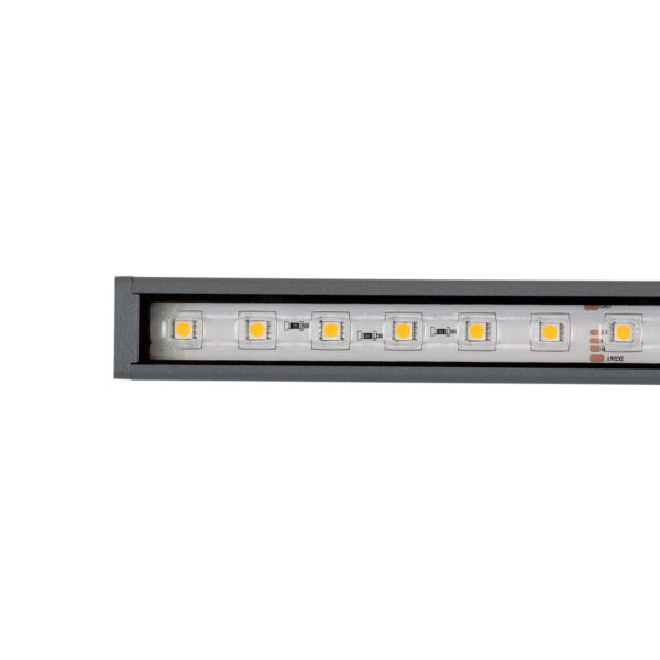 GloboStar® DIGI-BAR 90209 Ψηφιακή Μπάρα Φωτισμού Wall Washer Digital Pixel Facade Tuber Bar LED 12W 840lm 90° DC 24V Αδιάβροχο IP65 L100 x W3.2 x H3cm Θερμό Λευκό 2700K DMX512 – Ασημί με Διάφανο Κάλυμμα – 3 Years Warranty