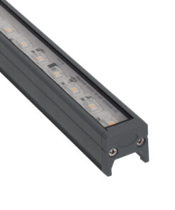 GloboStar® DIGI-BAR 90209 Ψηφιακή Μπάρα Φωτισμού Wall Washer Digital Pixel Facade Tuber Bar LED 12W 840lm 90° DC 24V Αδιάβροχο IP65 L100 x W3.2 x H3cm Θερμό Λευκό 2700K DMX512 – Ασημί με Διάφανο Κάλυμμα – 3 Years Warranty