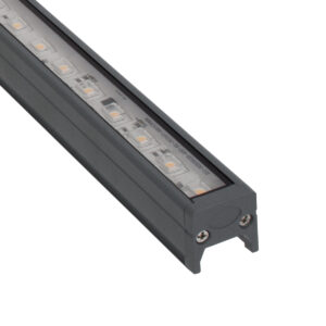 GloboStar® DIGI-BAR 90209 Ψηφιακή Μπάρα Φωτισμού Wall Washer Digital Pixel Facade Tuber Bar LED 12W 840lm 90° DC 24V Αδιάβροχο IP65 L100 x W3.2 x H3cm Θερμό Λευκό 2700K DMX512 – Ασημί με Διάφανο Κάλυμμα – 3 Years Warranty