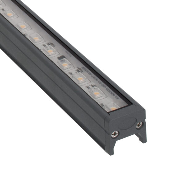 GloboStar® DIGI-BAR 90209 Ψηφιακή Μπάρα Φωτισμού Wall Washer Digital Pixel Facade Tuber Bar LED 12W 840lm 90° DC 24V Αδιάβροχο IP65 L100 x W3.2 x H3cm Θερμό Λευκό 2700K DMX512 – Ασημί με Διάφανο Κάλυμμα – 3 Years Warranty