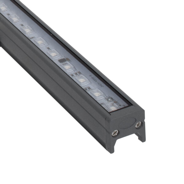 GloboStar® DIGI-BAR 90210 Ψηφιακή Μπάρα Φωτισμού Wall Washer Digital Pixel Facade Tuber Bar LED 12W 720lm 90° DC 24V Αδιάβροχο IP65 L100 x W3.2 x H3cm RGB DMX512 – Ασημί με Διάφανο Κάλυμμα – 3 Years Warranty