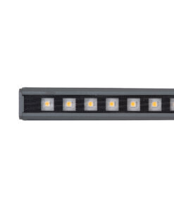 GloboStar® DIGI-BAR 90211 Ψηφιακή Μπάρα Φωτισμού Wall Washer Digital Pixel Facade Tuber Bar LED 12W 840lm 45° DC 24V Αδιάβροχο IP65 L100 x W3.5 x H3.2cm Θερμό Λευκό 2700K DMX512 – Γκρι Ανθρακί με Pixel Lens Φακούς – 3 Years Warranty